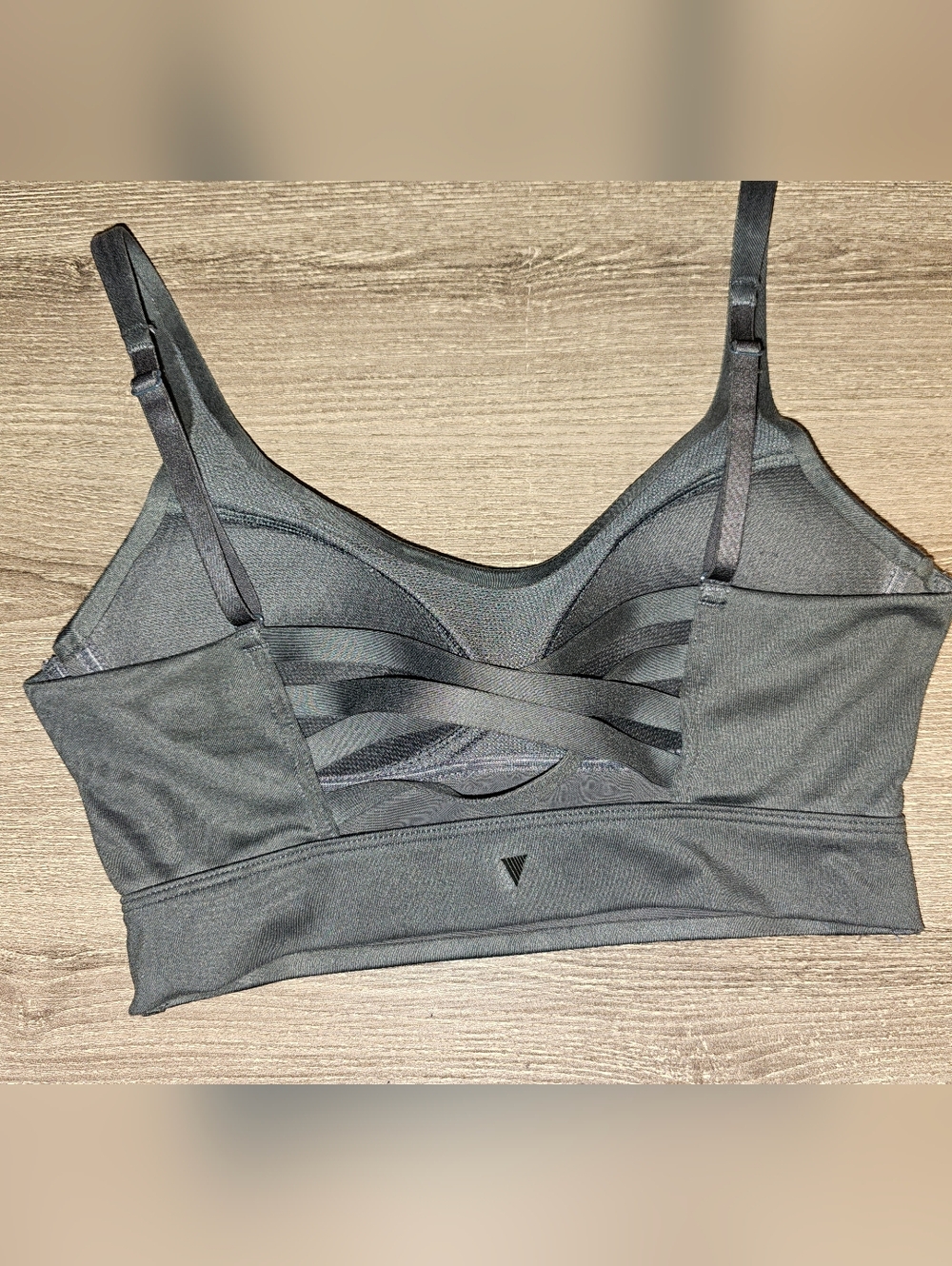 Victoria's Secret On Point Dark Gray Wire Free Longline Sport Bra Allegro 32C